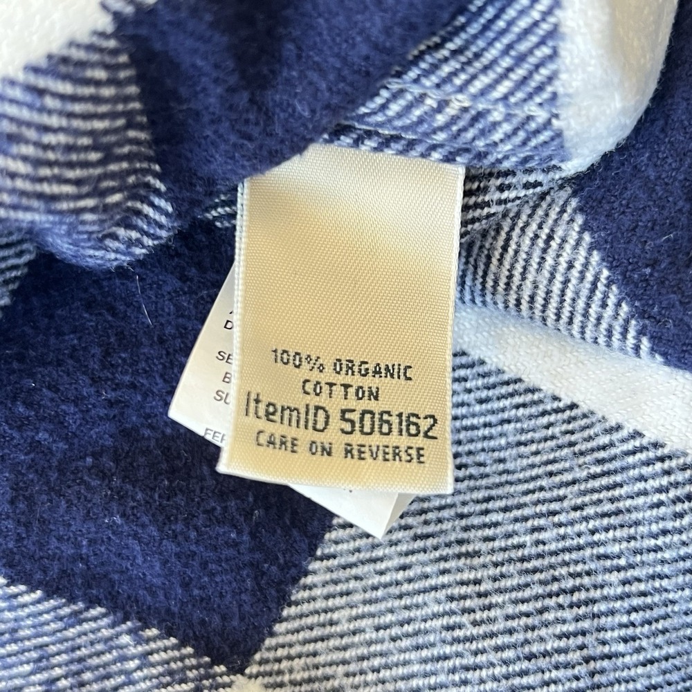 Womens L.L. Bean 100% Organic Cotton Soft Brushed Flannel Size Plaid Medium EUC - Picture 5 of 7